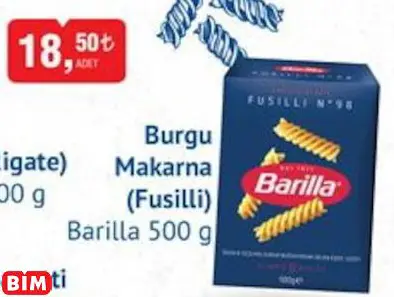 BARİLLA  BURGU  MAKARNA (FUSİLLİ)